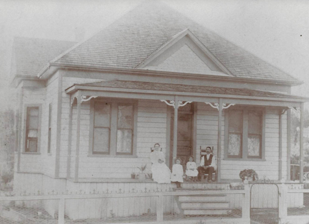 The Eugene Roberts Family at Home on Conaway Avenue, Grass Valley, California, Circa 1900